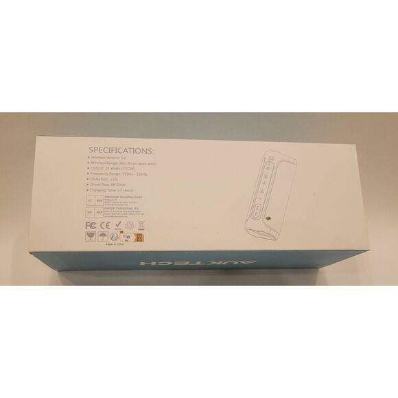 Portable Waterproof Bluetooth Speaker 100ft 24W Stereo LED Bass Boost - Picture 9 of 11